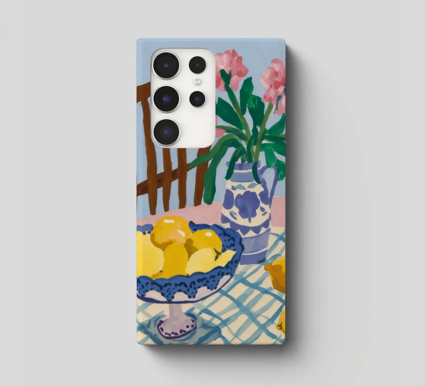 Limoni da tavola a scacchi cover samsung da FadeAura