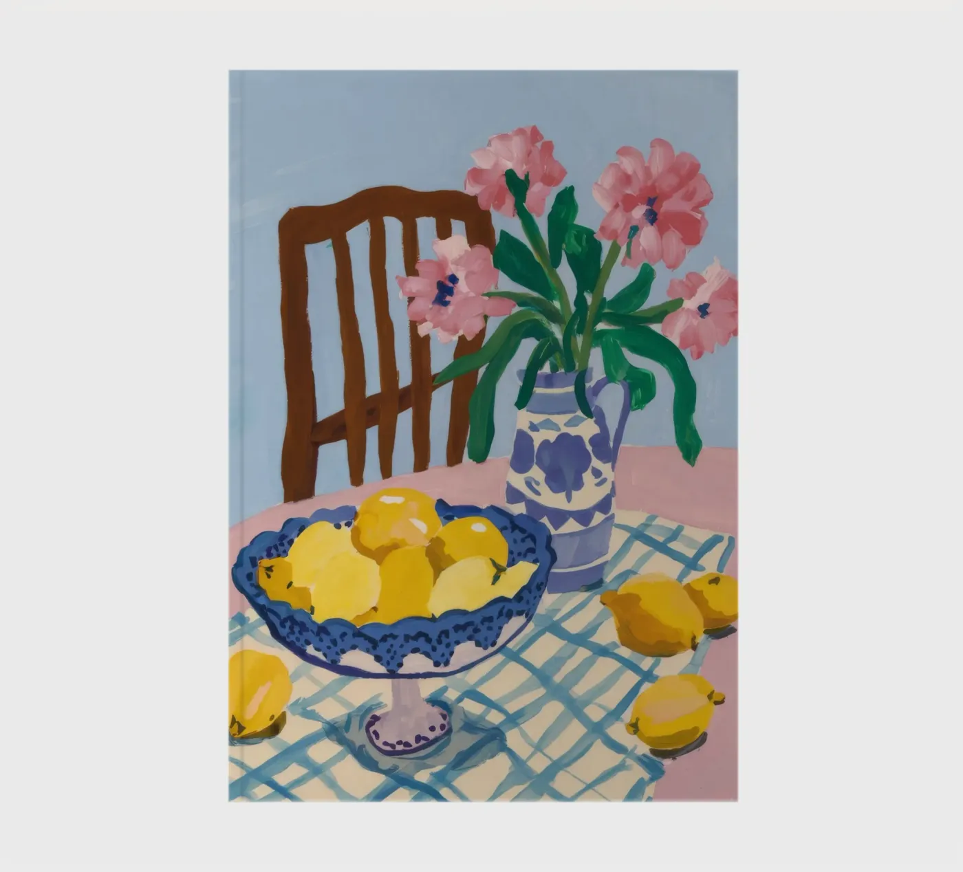 Checkered Table Lemons notebook by FadeAura