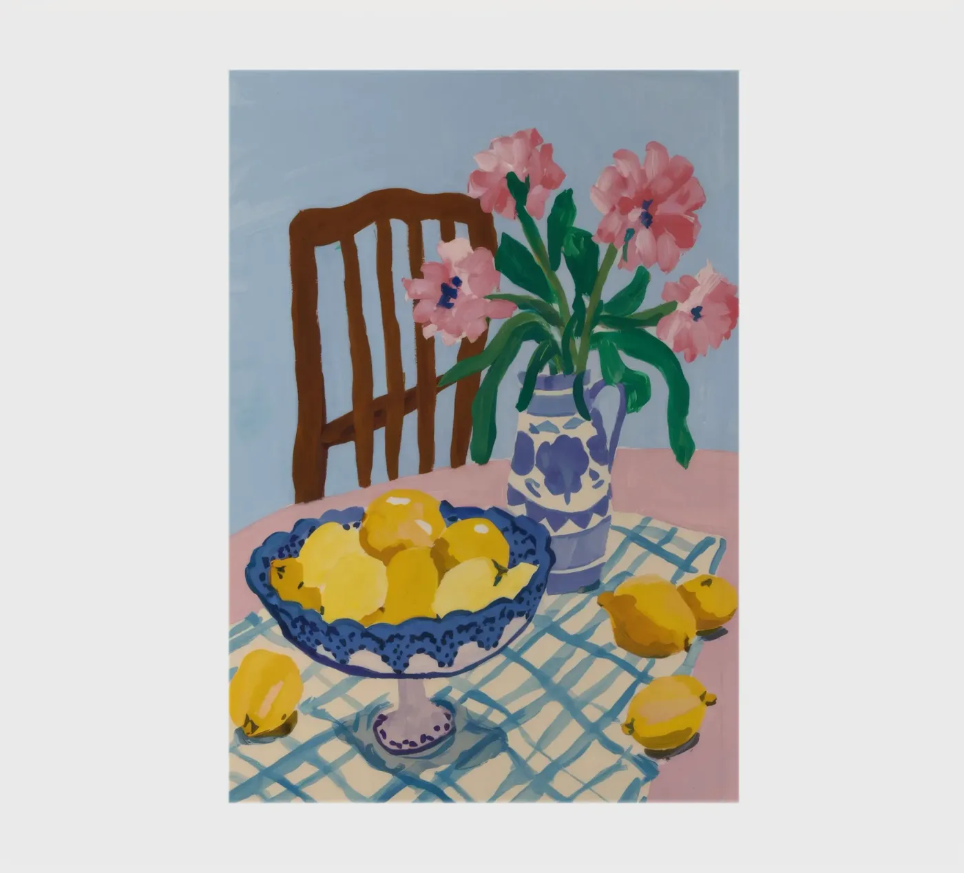 Checkered Table Lemons notebook by FadeAura