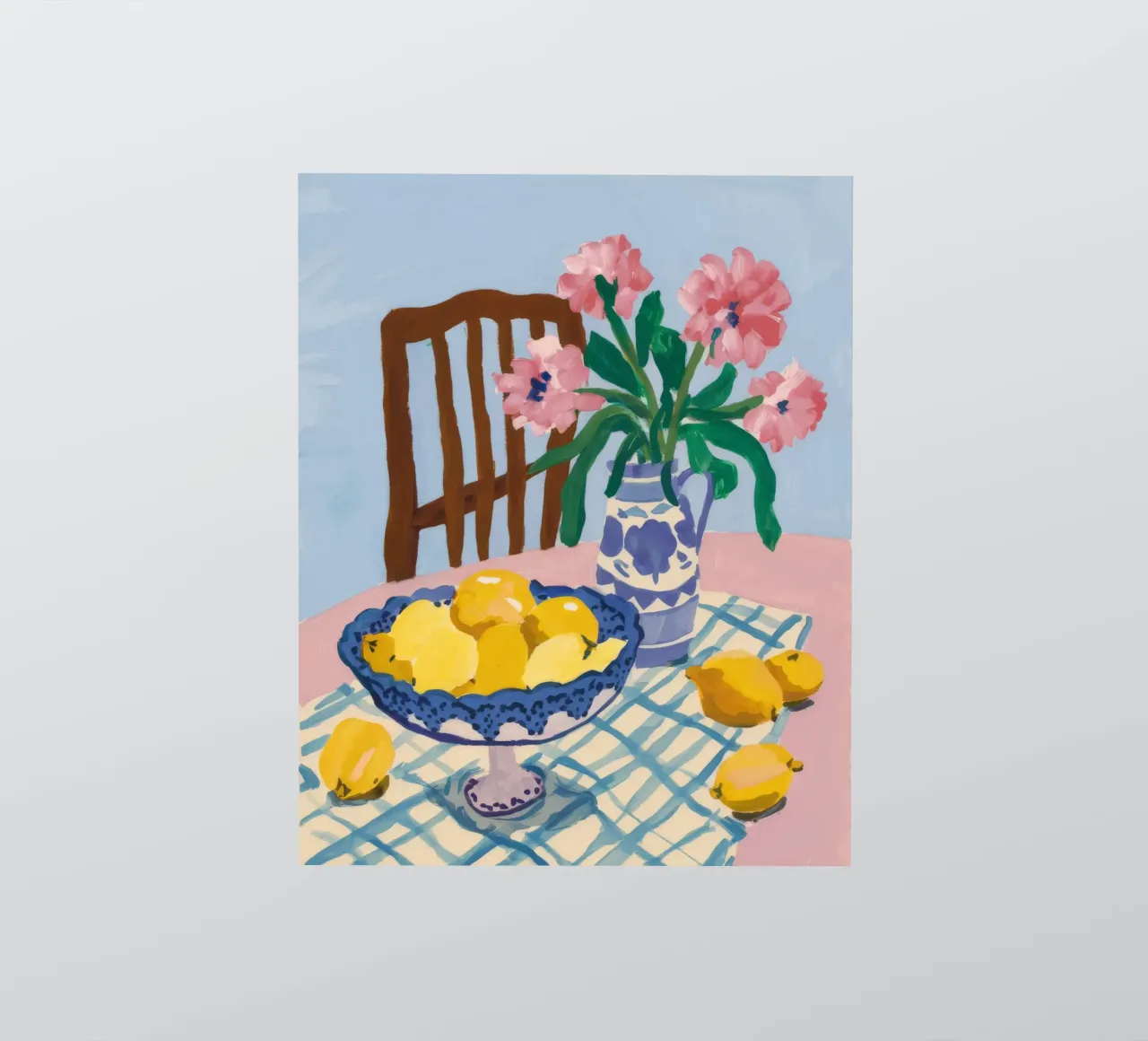 Checkered Table Lemons sticker by FadeAura
