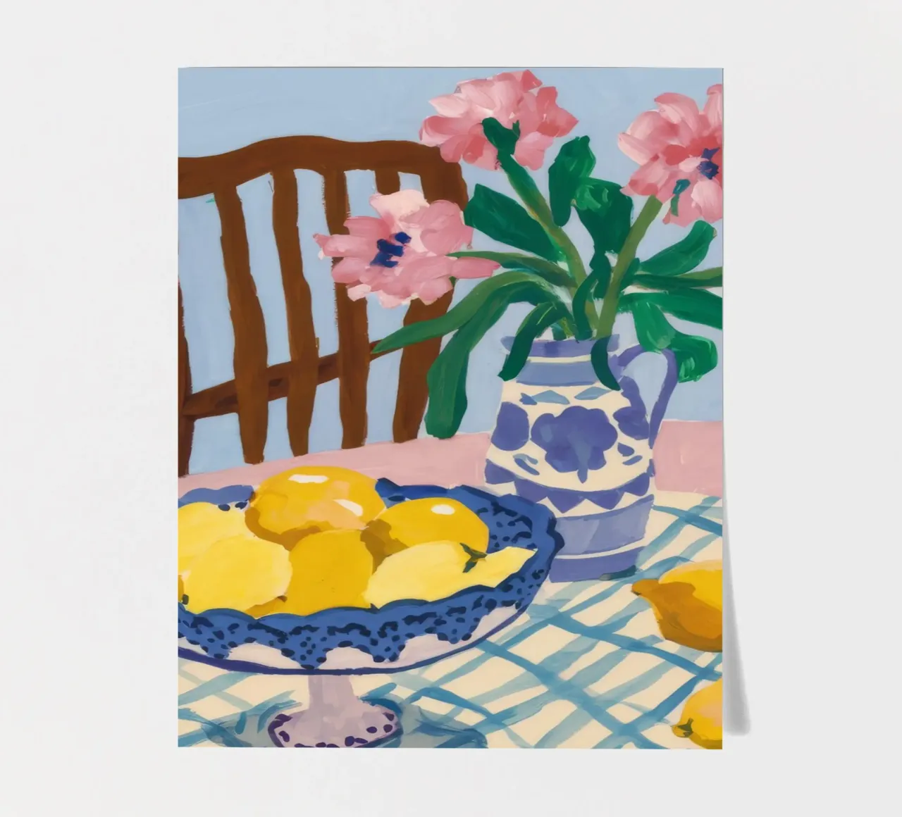 Checkered Table Lemons sticker sheet by FadeAura