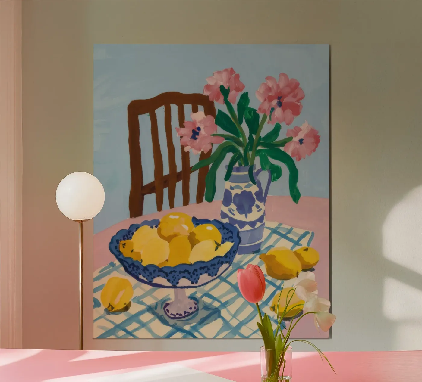 Table à carreaux Citrons poster de FadeAura