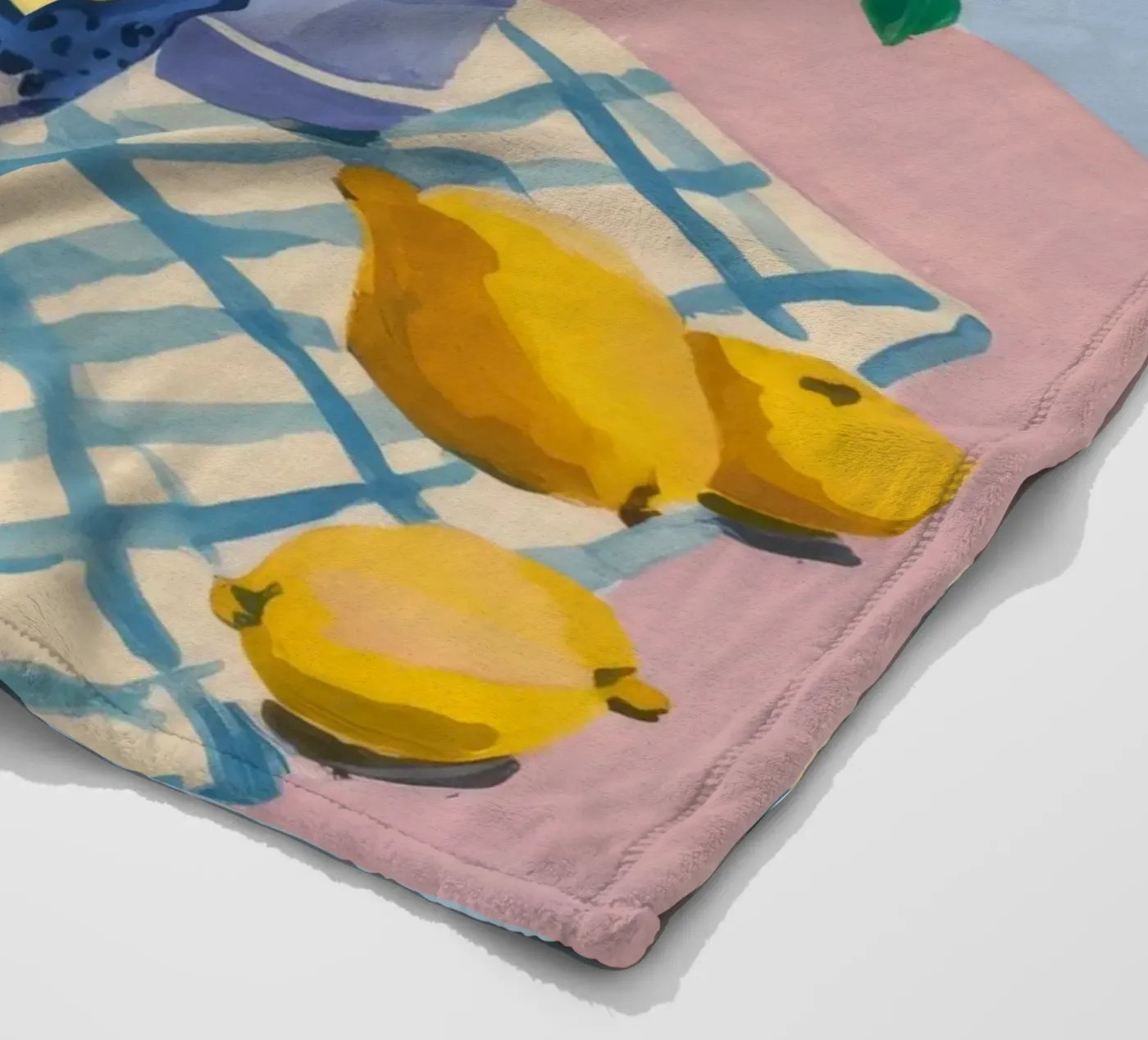 Karierter Tisch Zitronen Fleecedecke von FadeAura