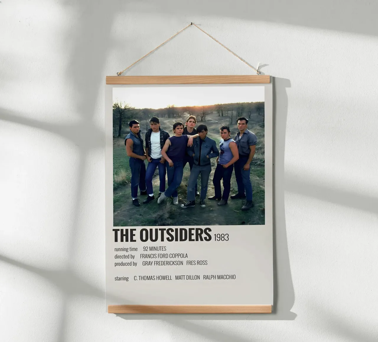 THE OUTSIDERS 1983 poster con telaio in legno da MVFminimalist