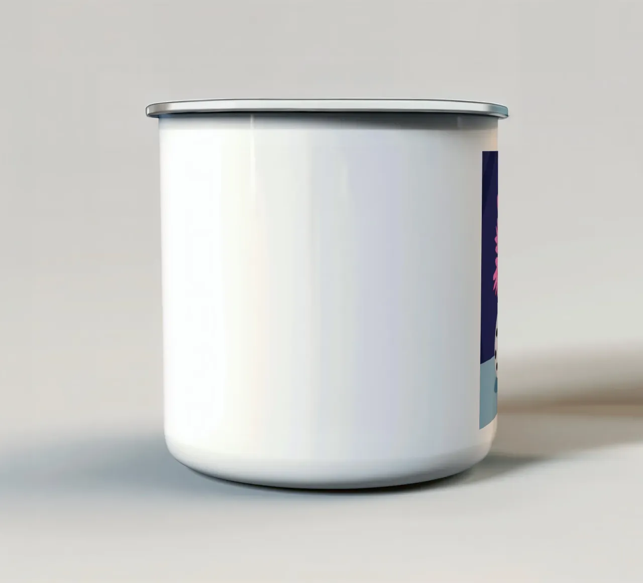 Vaso maculato Fiori rosa tazza in smalto da Haven Fantasy
