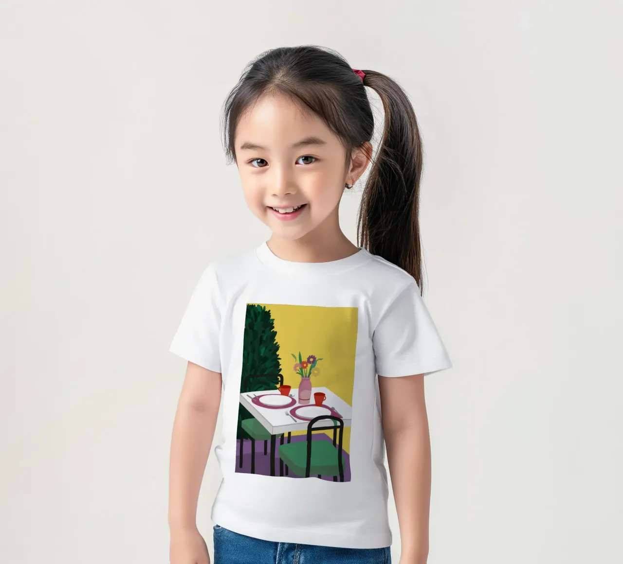 Dining for Two t-shirt bambini da Muse Artworks