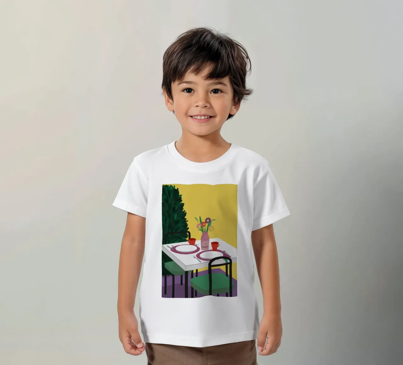 Dining for Two t-shirt bambini da Muse Artworks