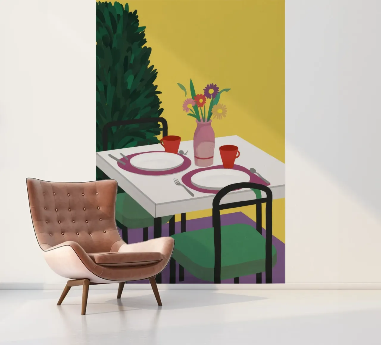 Dineren voor twee fotobehang van Muse Artworks