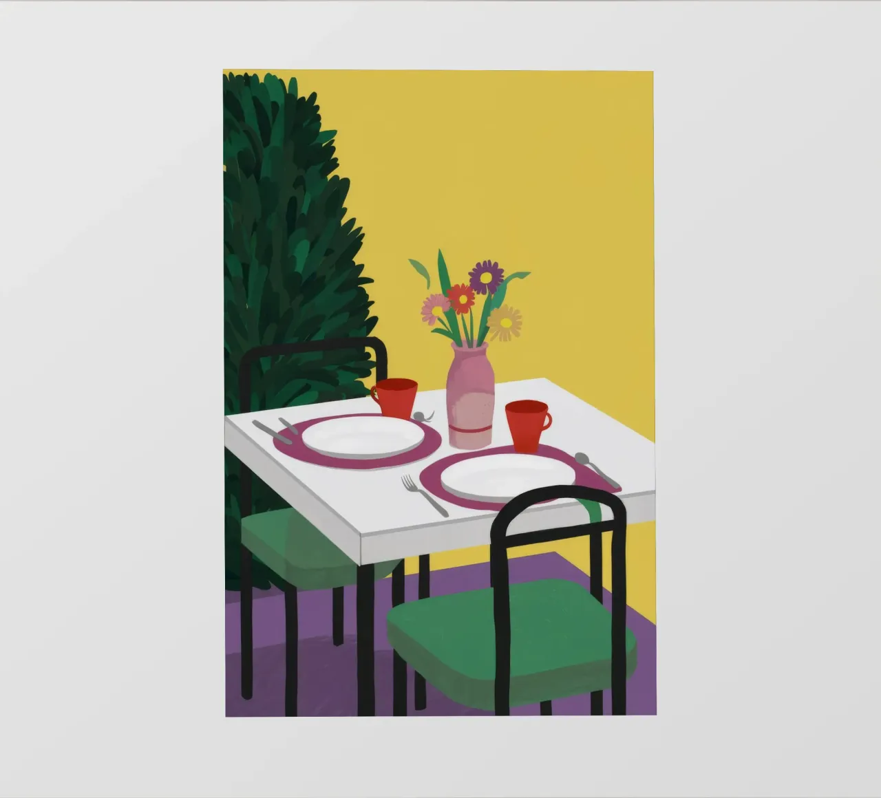 Dineren voor twee fotobehang van Muse Artworks