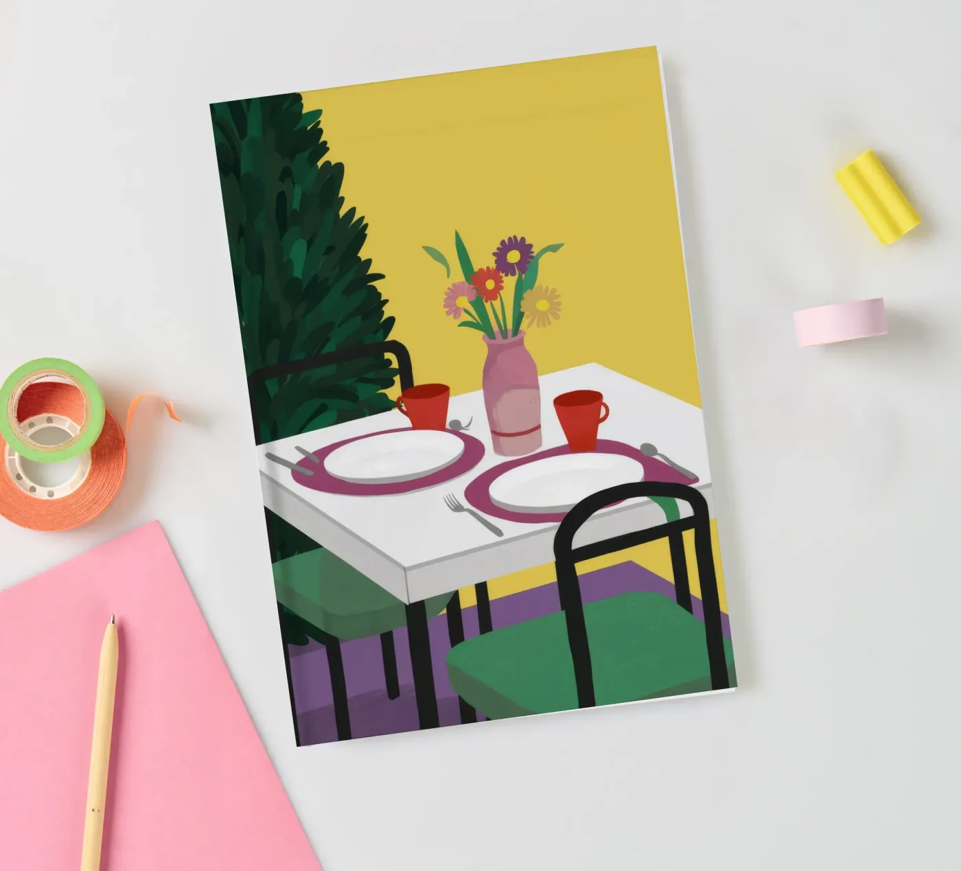 Dining for Two notebook by Muse Artworks