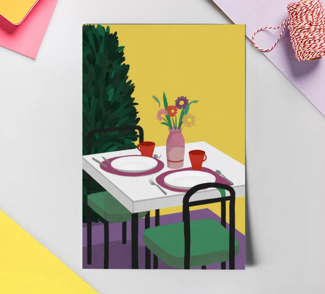 Dining for Two sticker sheet by Muse Artworks