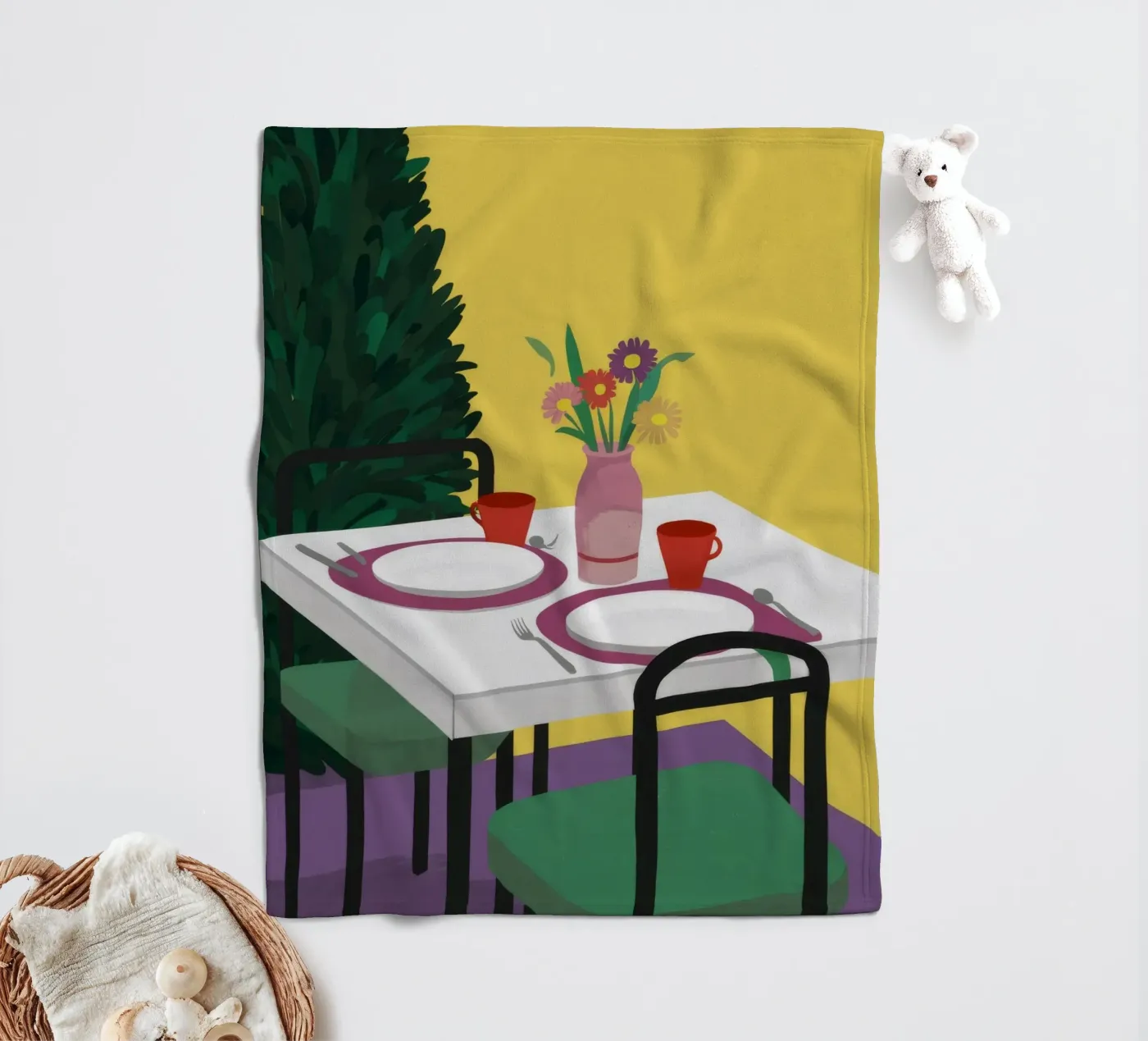 Essen für zwei Fleecedecke von Muse Artworks