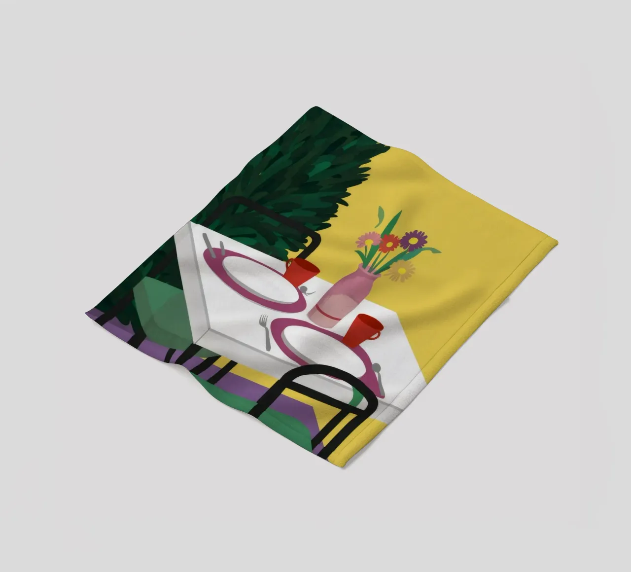 Dineren voor twee fleecedeken van Muse Artworks