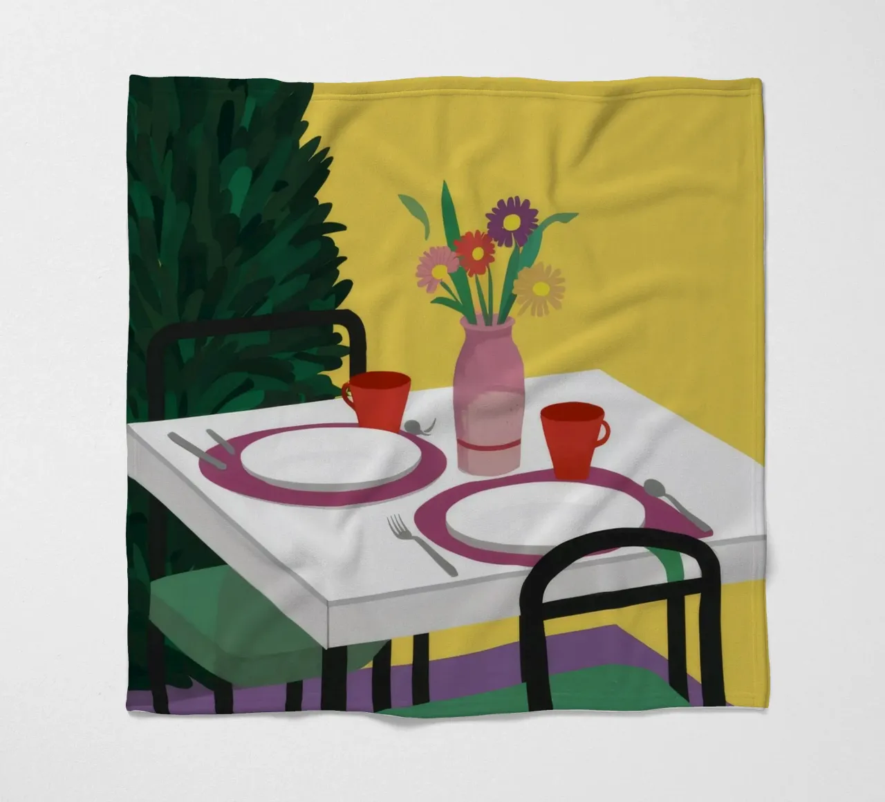Dineren voor twee fleecedeken van Muse Artworks