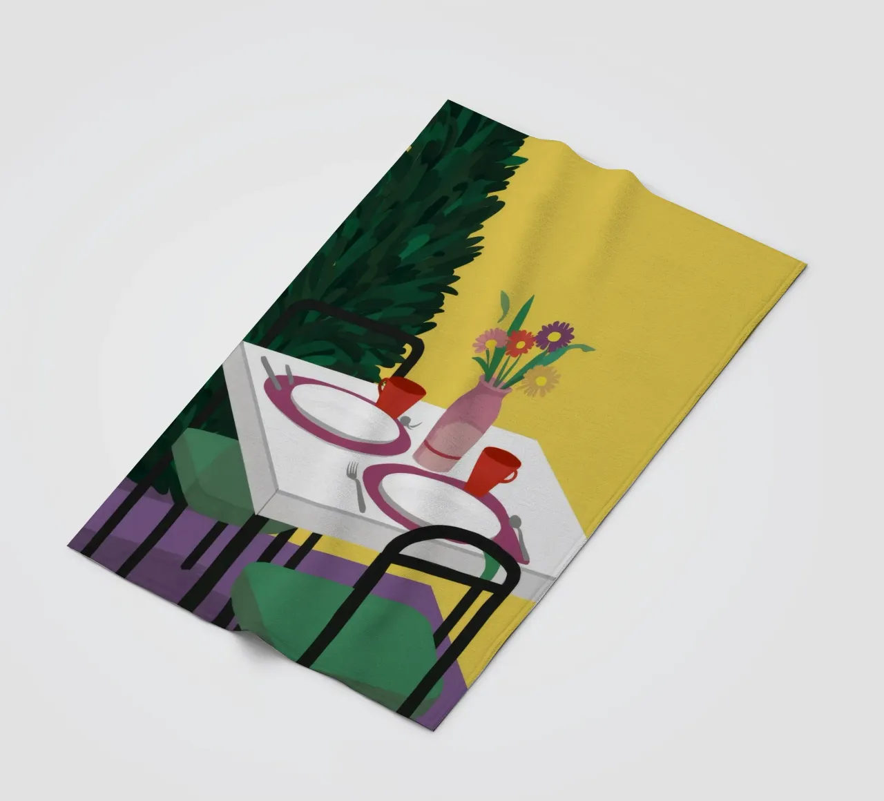 Dineren voor twee fleecedeken van Muse Artworks