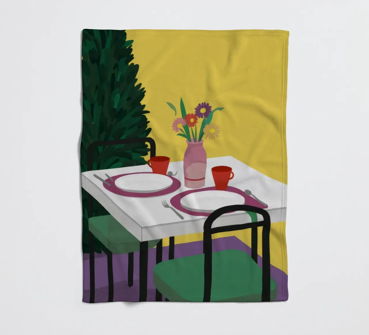 Dineren voor twee fleecedeken van Muse Artworks