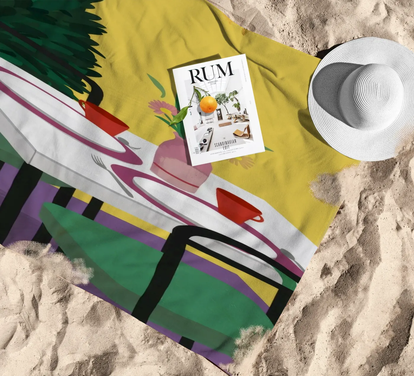 Cena per due telo mare da Muse Artworks