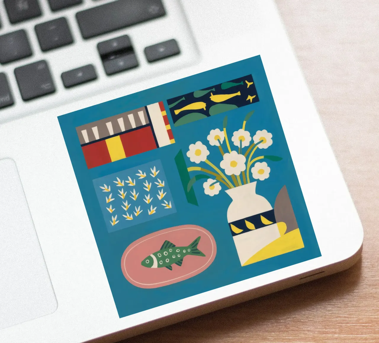 Daffodil Fish Platter sticker by Stone Decade