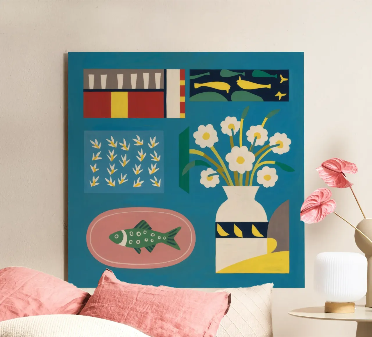 Daffodil Fish Platter alu-dibond by Stone Decade