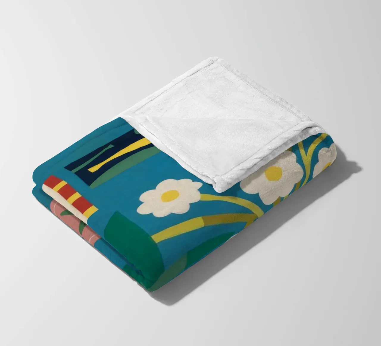 Daffodil Fish Platter fleece blanket by Stone Decade