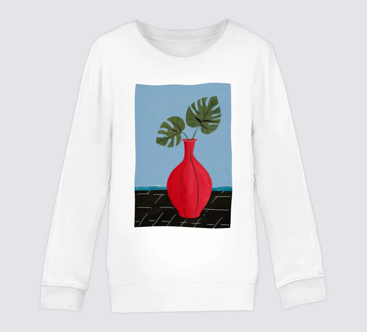 Monstera a vaso rosso felpa bambino da Haven Fantasy