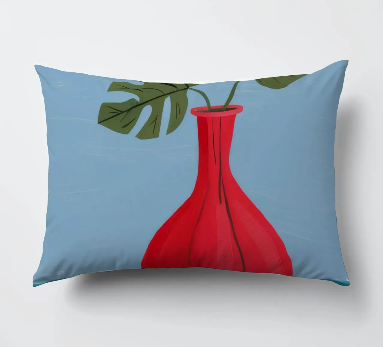 Monstera a vaso rosso cuscino da Haven Fantasy