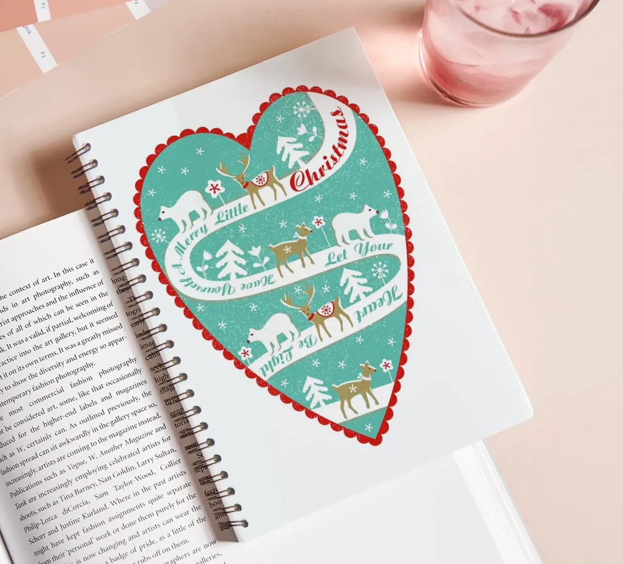 Christmas Scene spiral notebook by Catherine Aguilar