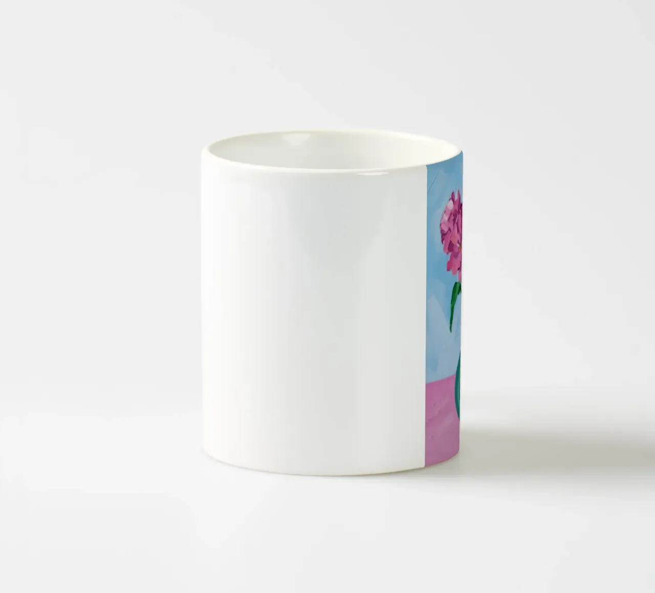 Vaso rosso Fiori rosa tazza in ceramica da FadeAura