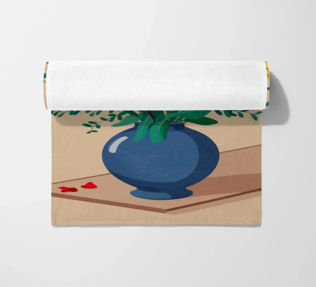 Blue Vase Mixed Bouquet beach towel by Muse Artworks