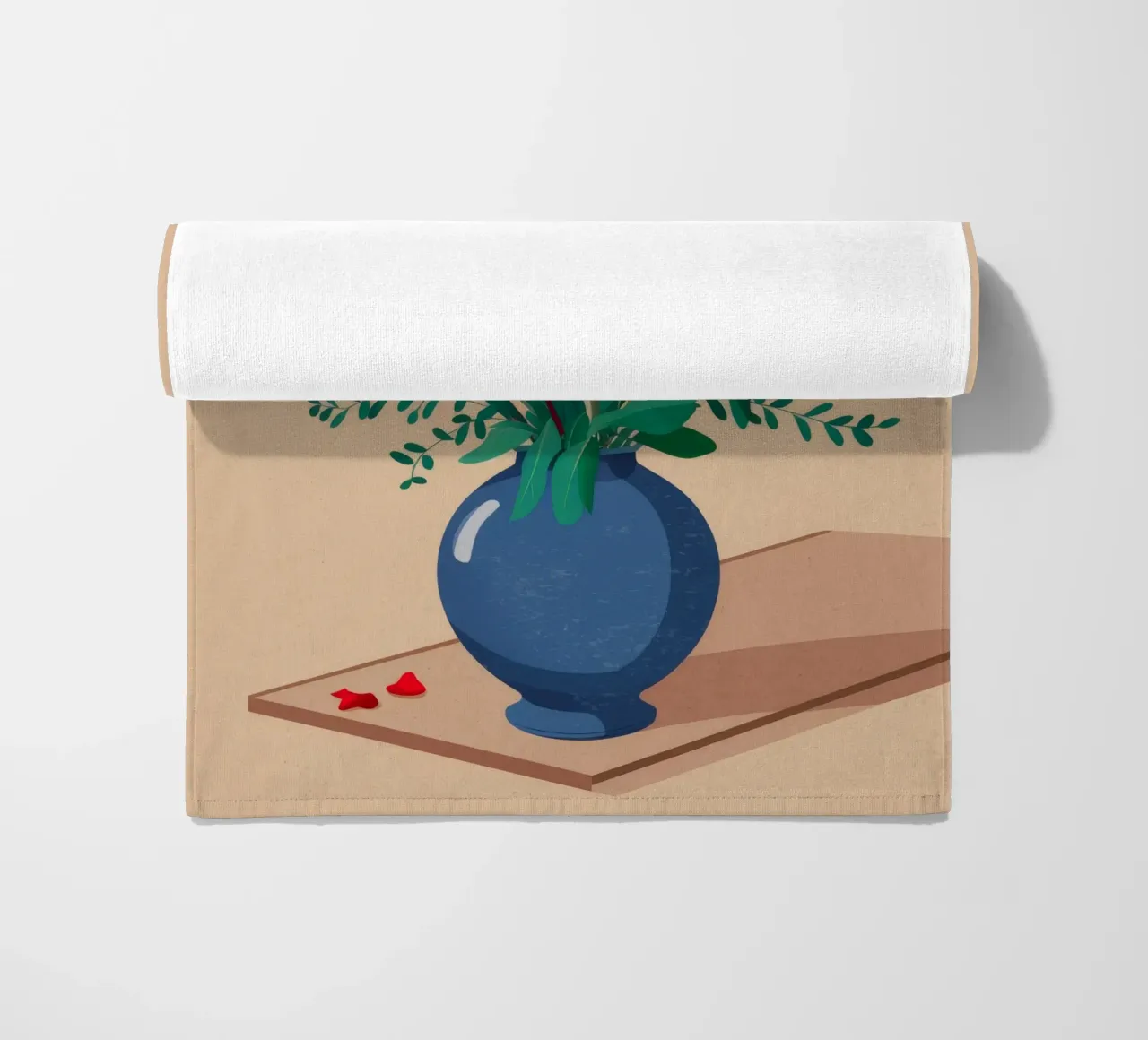 Blue Vase Mixed Bouquet beach towel by Muse Artworks