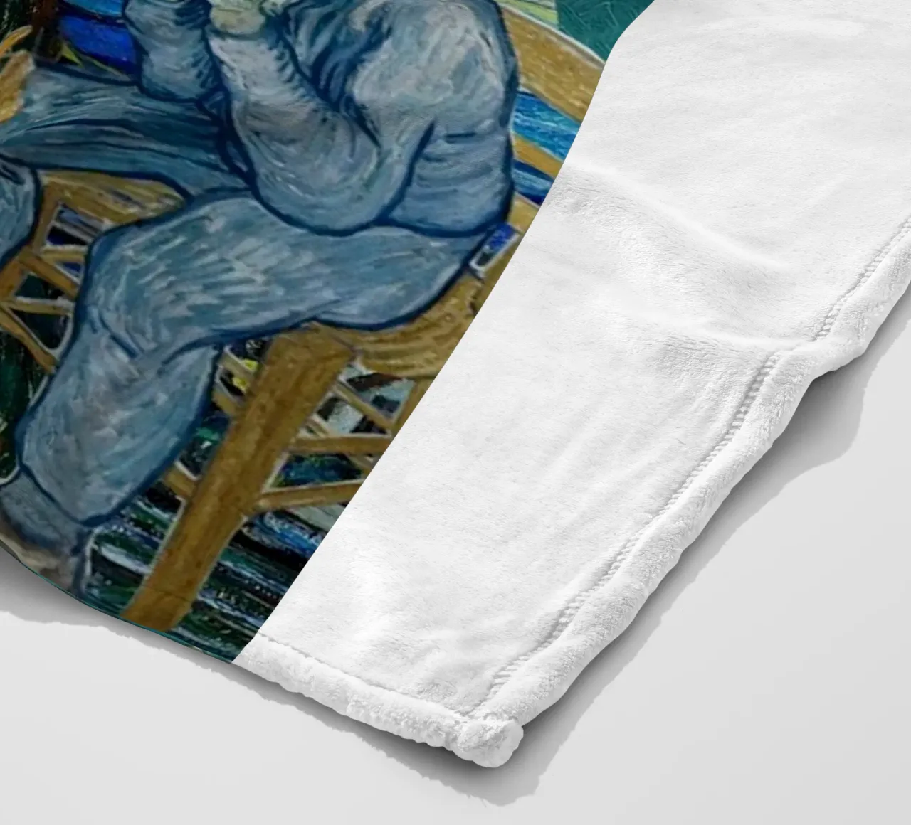 figura di un nonno seduto coperta in pile da cloud shop