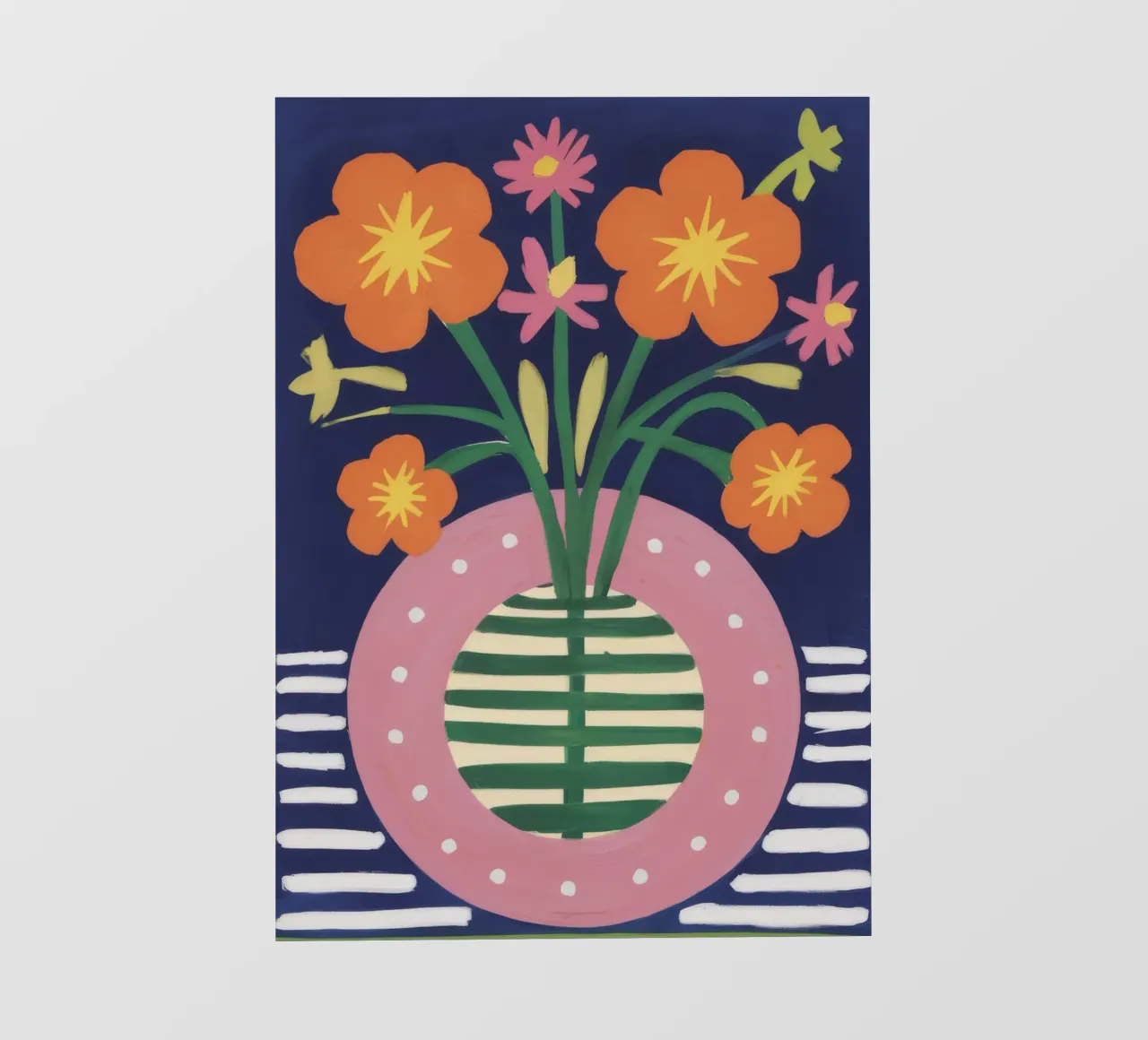 Vaso a righe Fiori d'arancio telo in pvc da Haven Fantasy