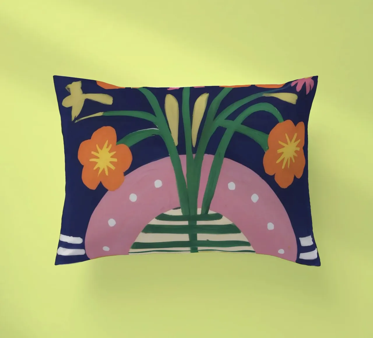 Vaso a righe Fiori d'arancio cuscino da Haven Fantasy