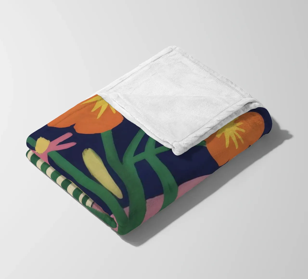 Vaso a righe Fiori d'arancio coperta in pile da Haven Fantasy