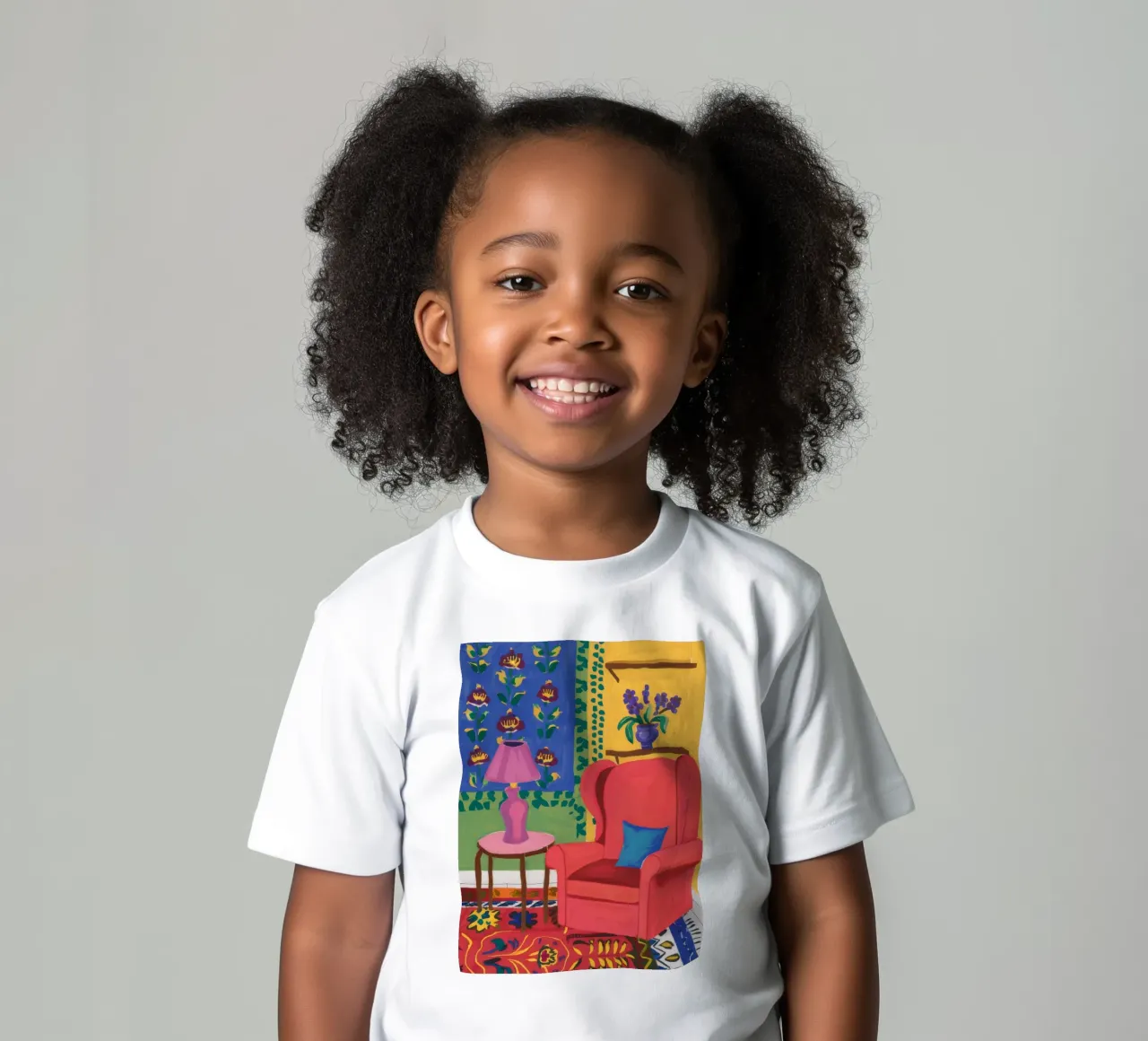 Poltrona rossa per la lettura t-shirt bambini da FadeAura