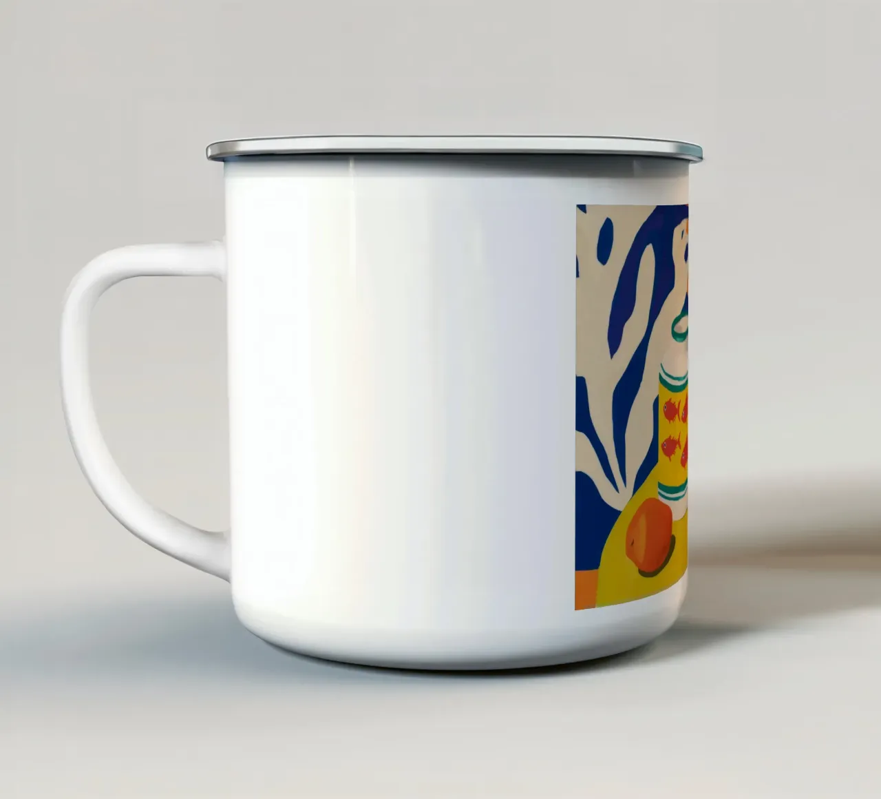Lattina astratta tazza in smalto da Stone Decade