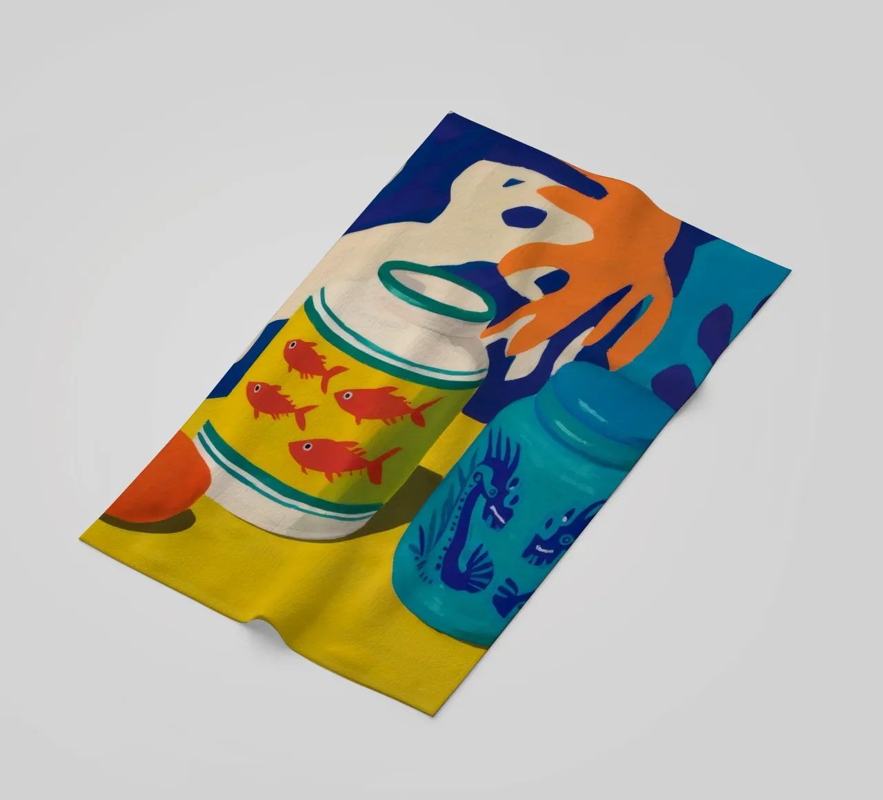 Abstract Tin Can beach towel by Stone Decade