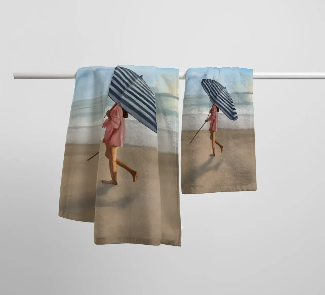 Blootsvoets in het zand badhanddoek van Verse