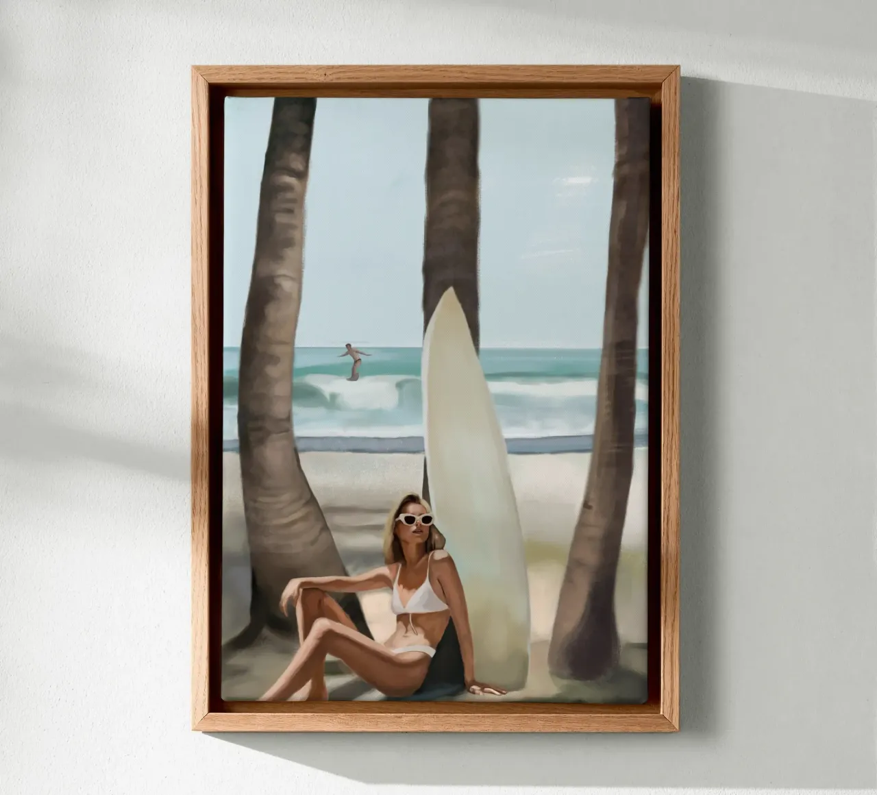Surf and Shade canvas with Floater frame by Verse