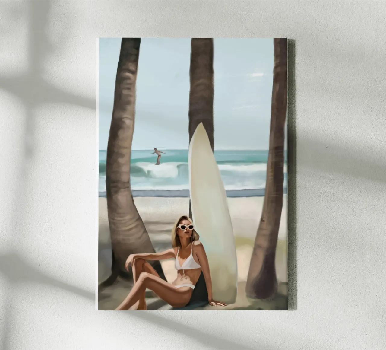 Surf and Shade canvas with Floater frame by Verse