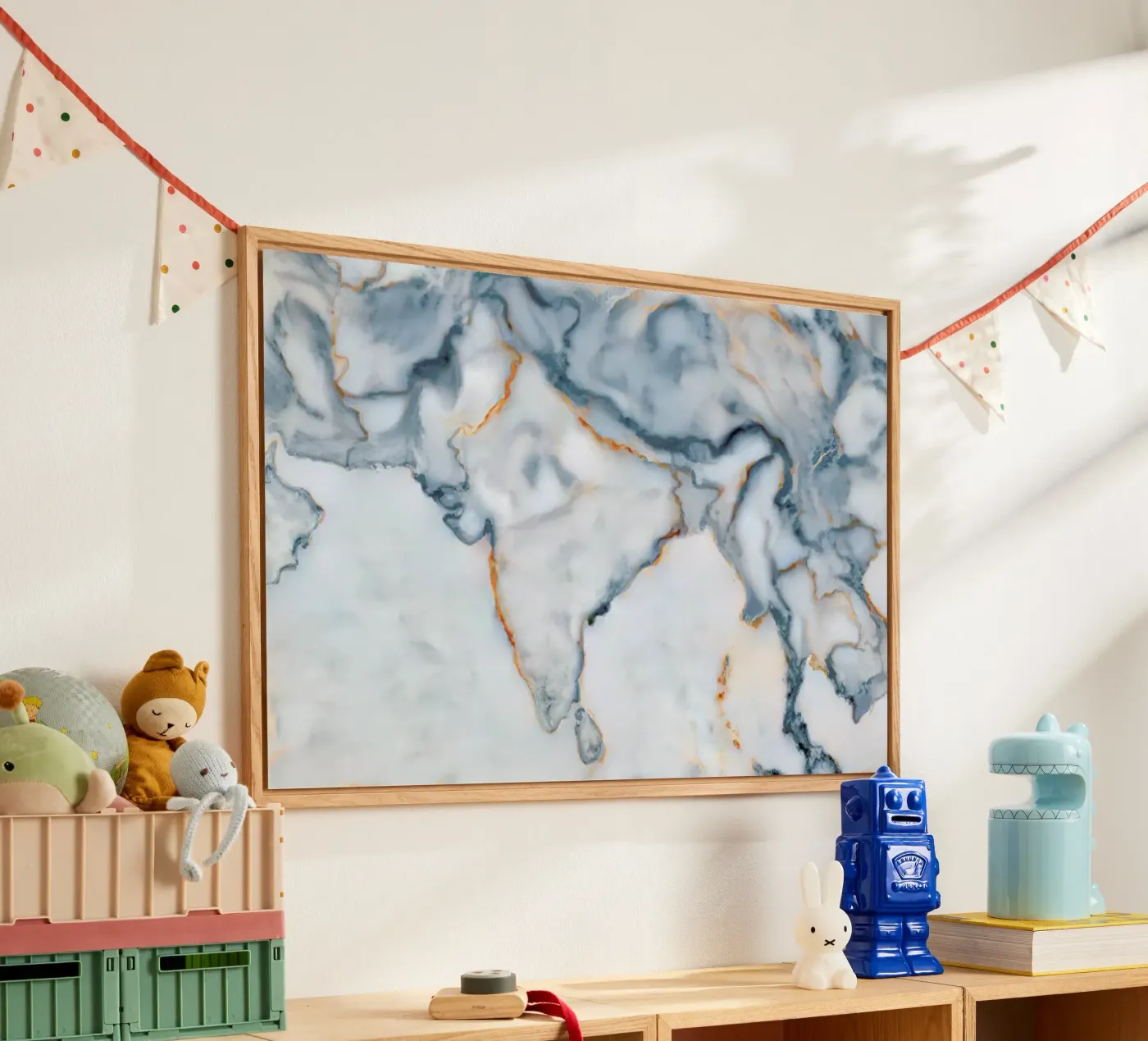 India Marble Map Acryl-Glas von Octavian