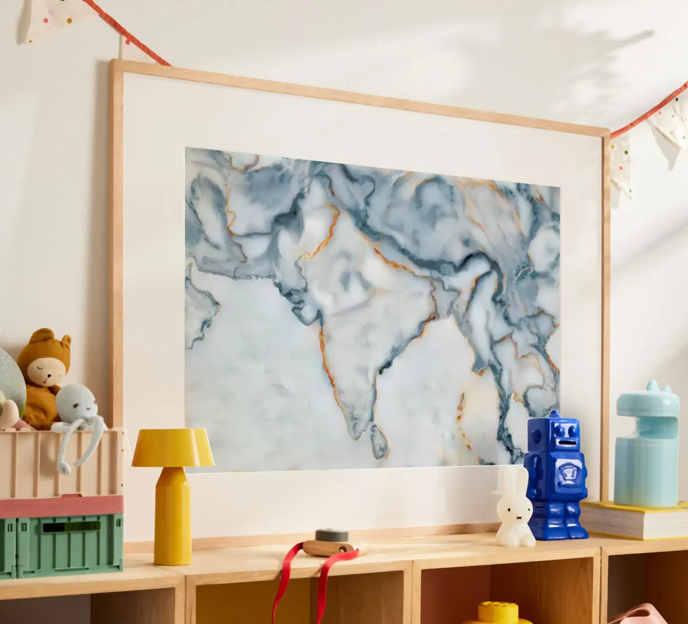 India Marble Map poster by Octavian