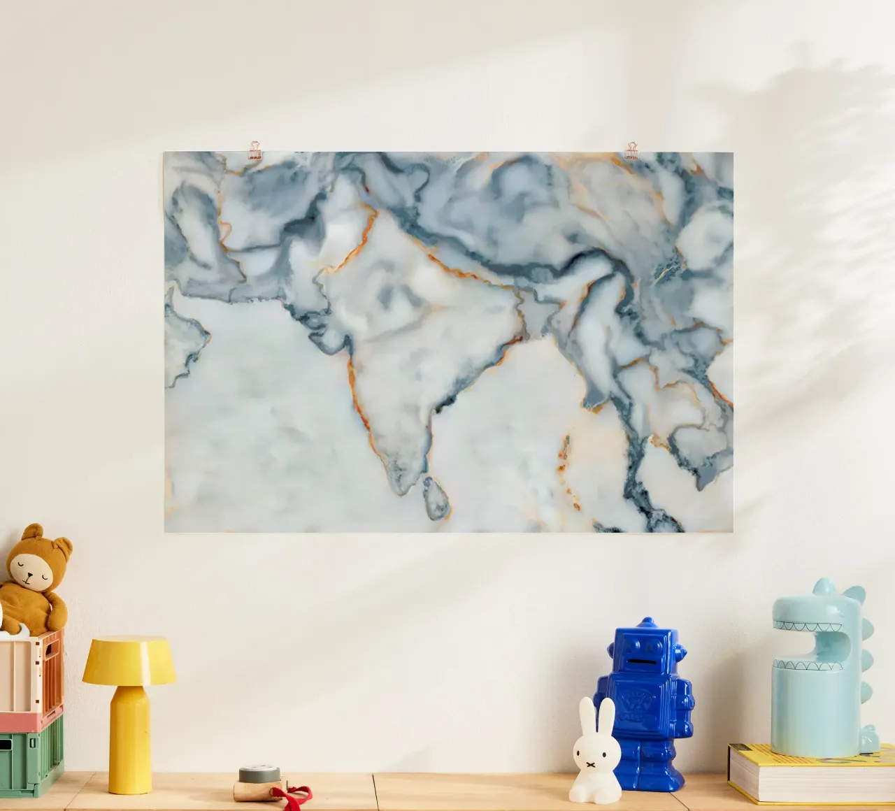 India Marble Map poster da Octavian