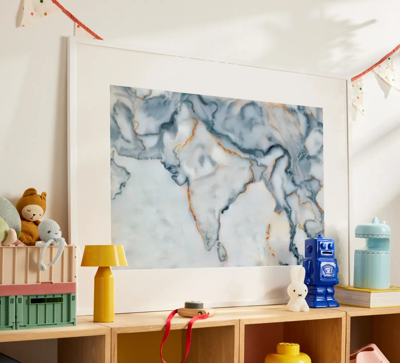 India Marble Map poster by Octavian