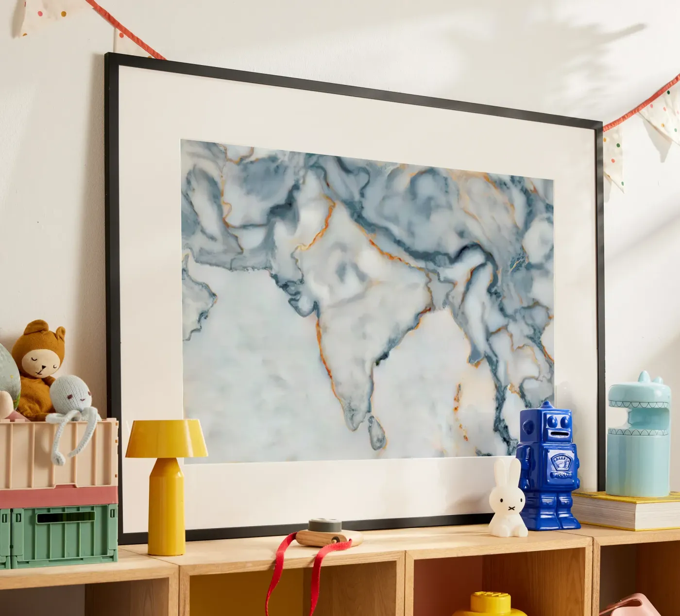 India Marble Map poster by Octavian