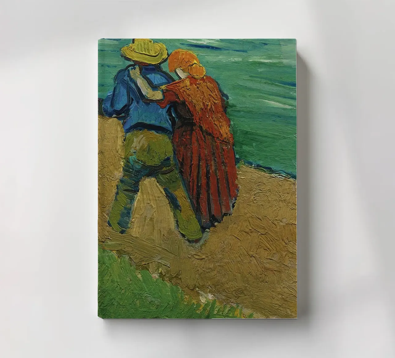 couple embracing romance notebook by cloud shop