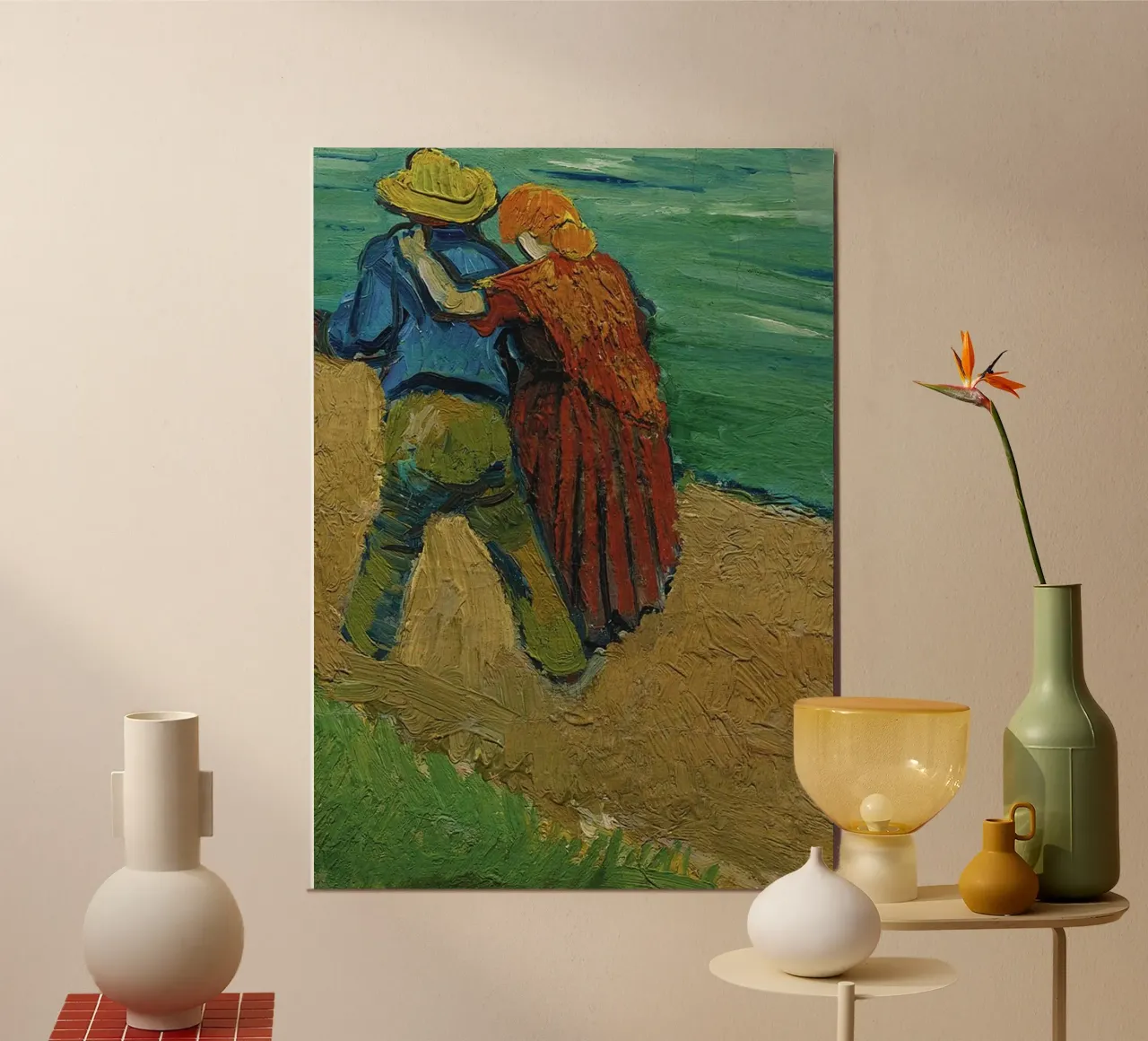 coppia che abbraccia il romanticismo poster da cloud shop