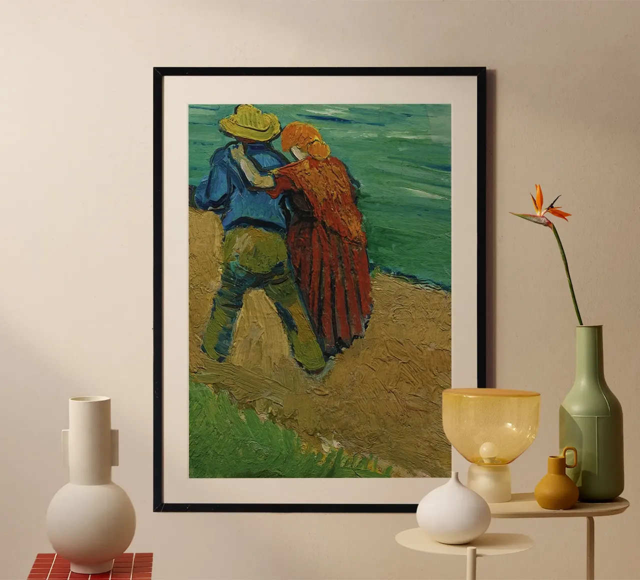 coppia che abbraccia il romanticismo poster da cloud shop