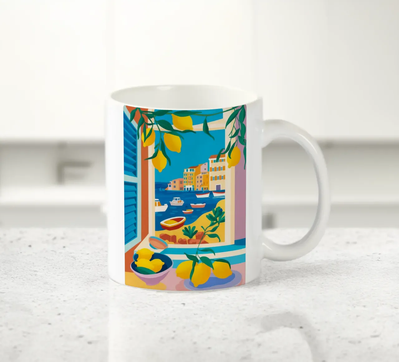 Lemon Tree Seaview tazza in ceramica da FadeAura