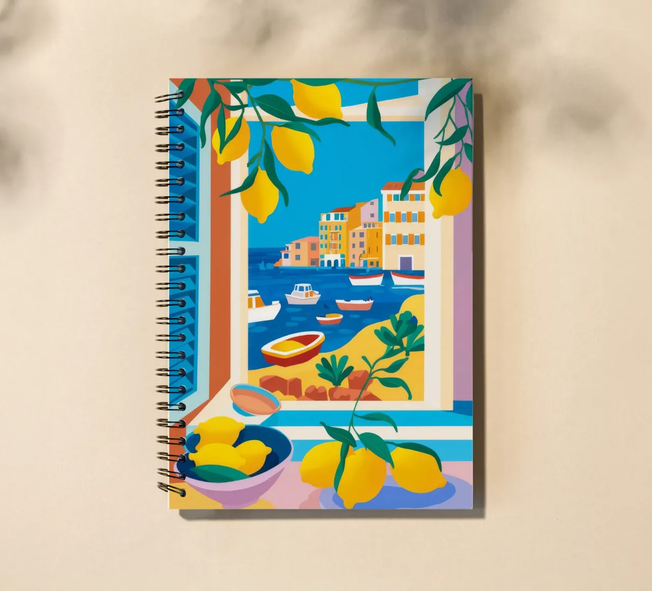 Lemon Tree Seaview spiral notebook by FadeAura